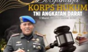 Keluarga Besar Pomdam XX/Tuanku Imam Bonjol Mengucapkan Dirgahayu Korps Hukum TNI AD