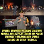 POLRES SAWAHLUNTO GELAR OPERASI PENERTIBAN TAMBANG ILEGAL DI SEPANJANG SUNGAI OMBILIN