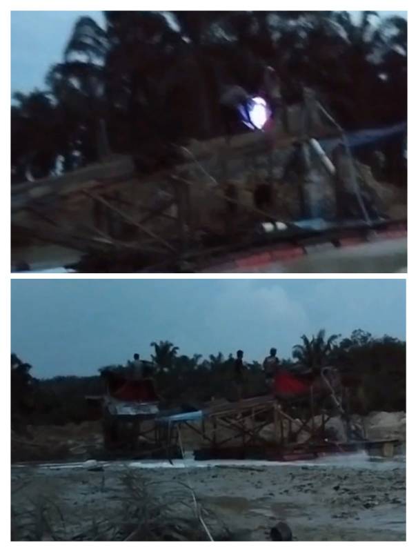 Lima Rakit PETI Aktif di Sungai Langsat, Aparat Dinilai Gagal Menekan Aktivitas Ilegal