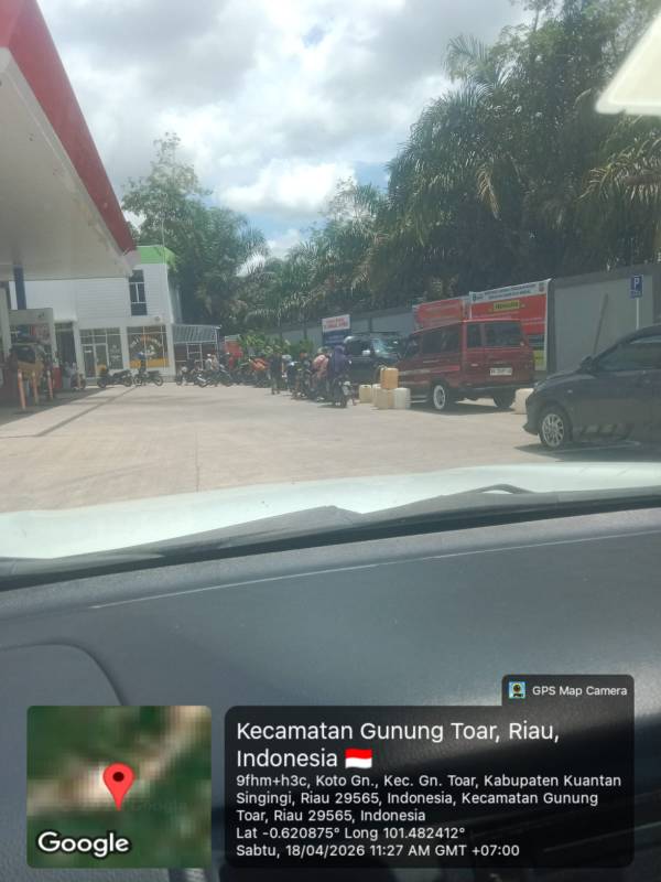 Diduga Merajalela Pelangsiran BBM di SPBU Gunung Toar Wilayah Hukum Polsek Kuantan Mudik, Dikaitkan Kebutuhan PETI