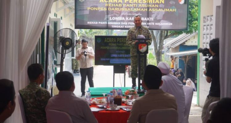 Danrem 052/Wkr Di Dampingi Dandim 0510/Trs Resmikan Renovasi Panti Asuhan Darussalamah Assalimah