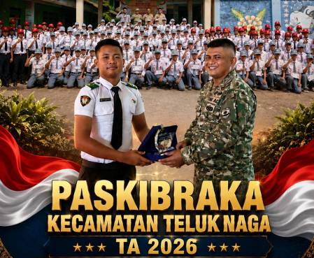 Danramil 01/Teluknaga Mayor Inf Zein Berikan Materi Wawasan Kebangsaan kepada 125 Calon Paskibraka Peringatan HUT RI Ke – 81