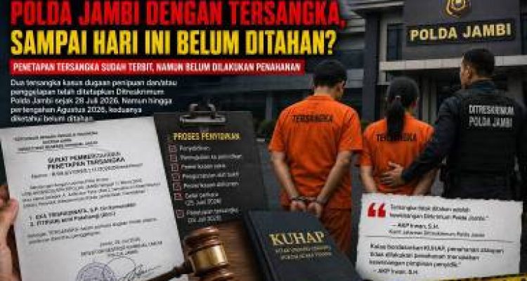 Oknum Penyidik Menyebutkan Diduga Perintah Dirreskrimum Polda Jambi, Tersangka Penipuan Milyaran Tidak Ditahan