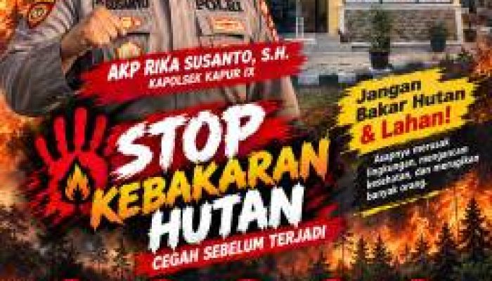 Polsek Kapur IX Gencarkan Himbauan Stop Bakar Hutan dan Lahan, Edukasi Masyarakat Cegah Karhutla
