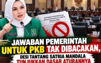 Jawaban Pemerintah untuk PKB Tak Dibacakan, Desi Tantang Satria Mandala Tunjukkan Dasar Aturannya