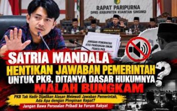 Satria Mandala Hentikan Jawaban Pemerintah untuk PKB, Ditanya Dasar Hukumnya Malah Bungkam