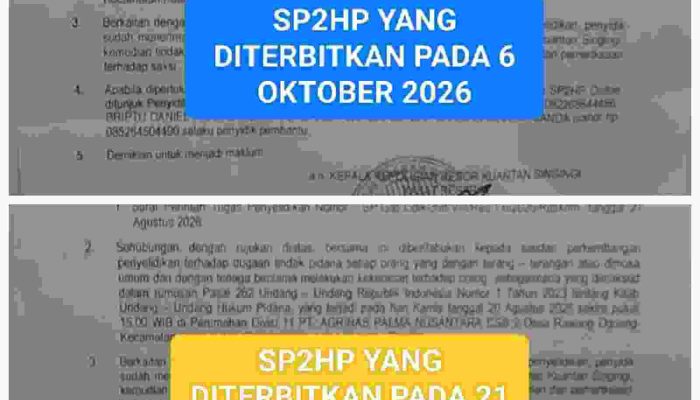 Respons Singkat Kapolres Berbuah Perkembangan: Pelapor Terima Dua SP2HP dan Saksi Diperiksa Polres Kuansing