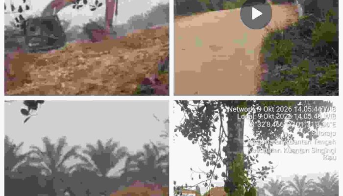 Dugaan PETI di Pintu Gobang Kari Kuansing, Dua Rakit Mesin Robin dan Alat Berat Terpantau Beraktivitas