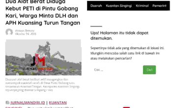 Tautan Berita PETI di Pintu Gobang Kari Kuansing Tak Bisa Diakses, ATHIA Telusuri Penyebabnya
