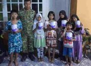Bersama Posyandu Anggrek Koramil 01/ Teluknaga Kodim 0510/ Tigaraksa Distribusikan Susu Karihome