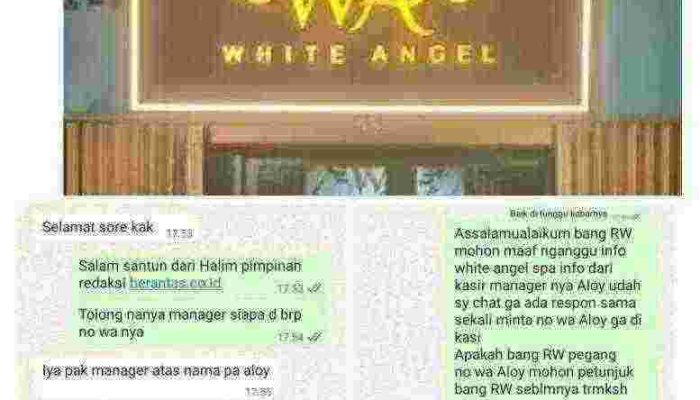 Aloy Manager White Angel Spa Di Green Garden Tidak Di Kenal Ketua Rw 08 Kedoya Utara, Dinilai Melecehkan Media